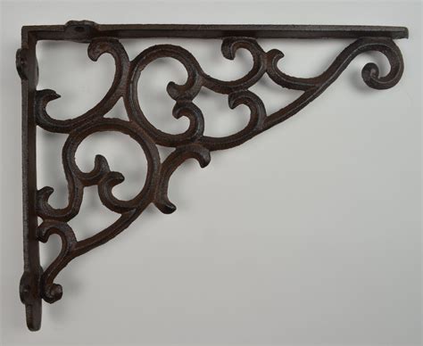 bright colored decorative metal brackets|ornate metal shelf brackets.